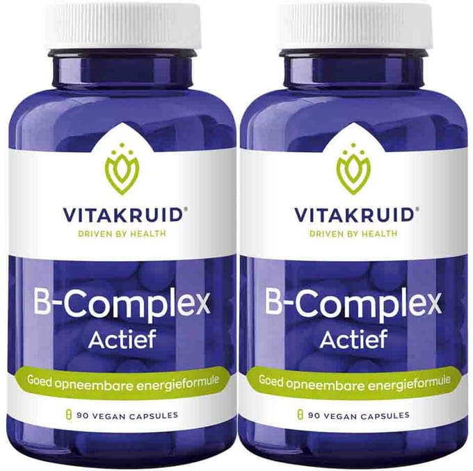 Vitakruid - B-Complex Actief - 2 x 90 vegancapsules - Voordeelverpakking