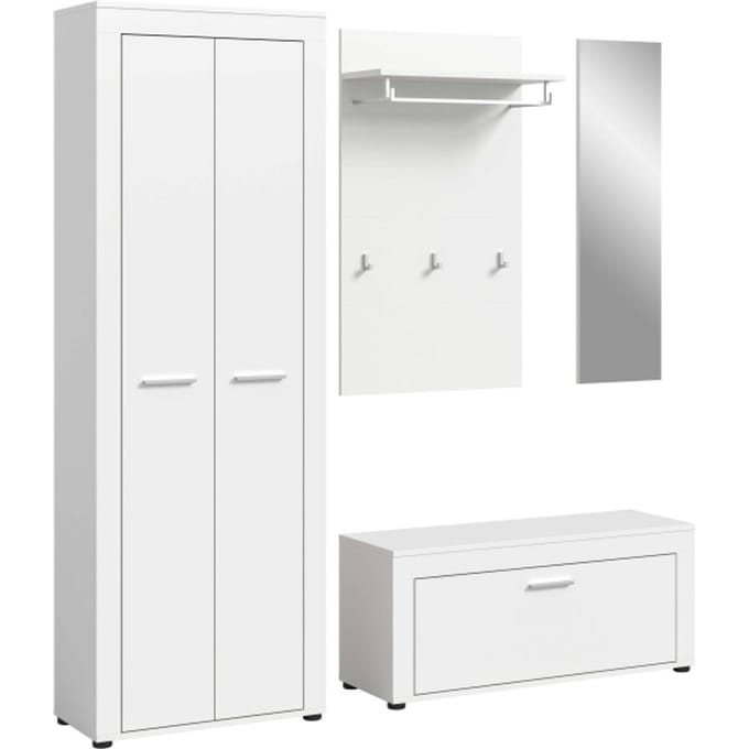 Jam kledingkastcombinatie wit melamine - 35x184x191cm
