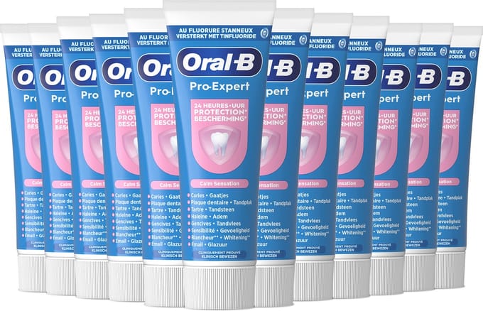 Oral-B - Tandpasta Pro-Expert Sensitive - 12 x 75 ml - Voordeelverpakking