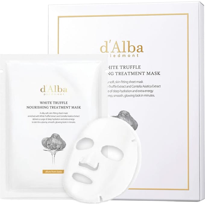 d’Alba Masque Traitant Nourrissant à la Truffe Blanche Éclat Intensif & Soin Raffermissant 25ml x 5pcs