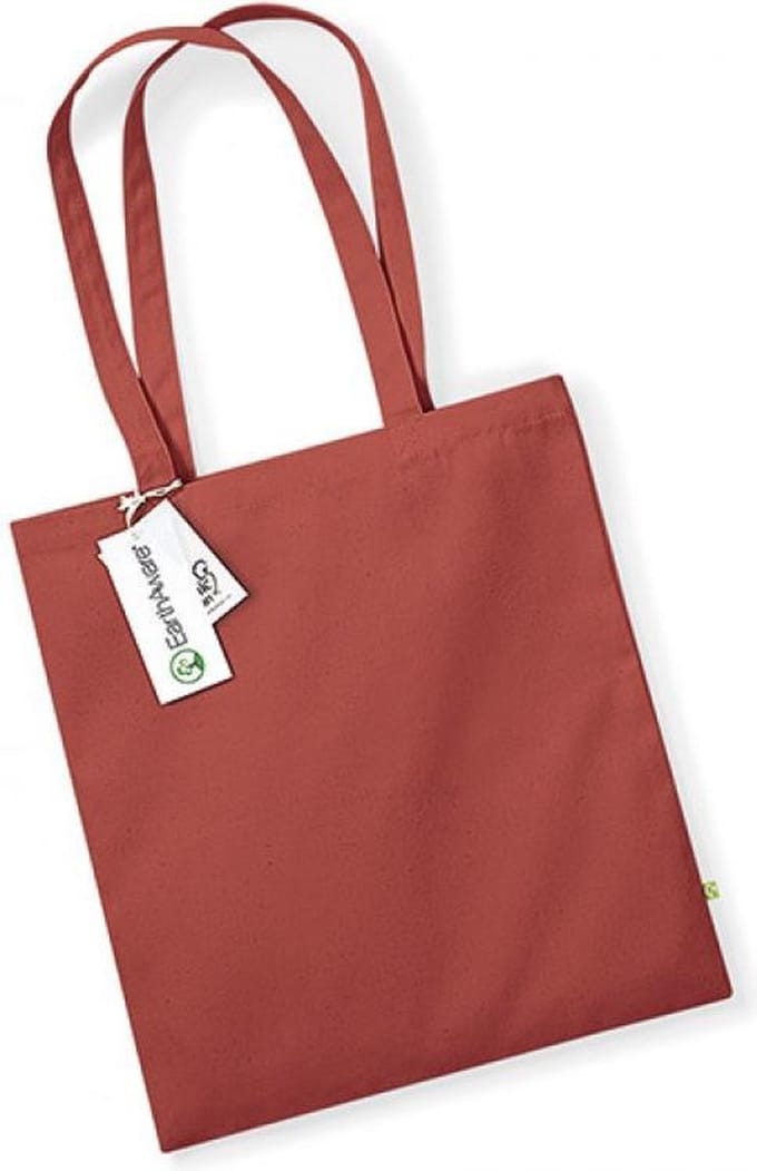 Westford Mill EarthAware® Organic Bag For Life WM801 - Orange rust - 38 x 42 cm