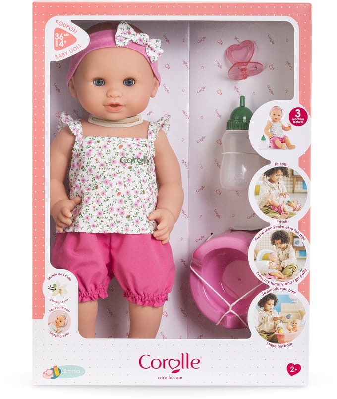 Corolle Mon Grande Poupon Drink- en Plaspop Emma - 36cm