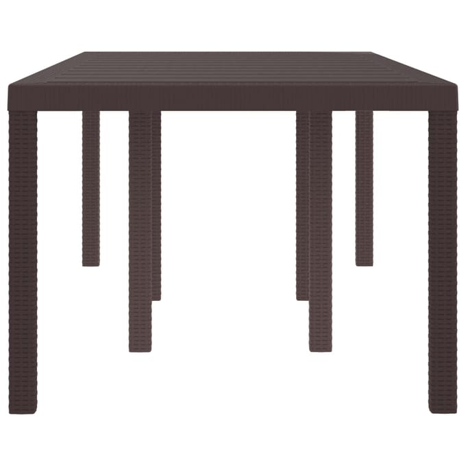 vidaXL Tuinstafel Bruin 200 x 100 x 73 cm poly rattan