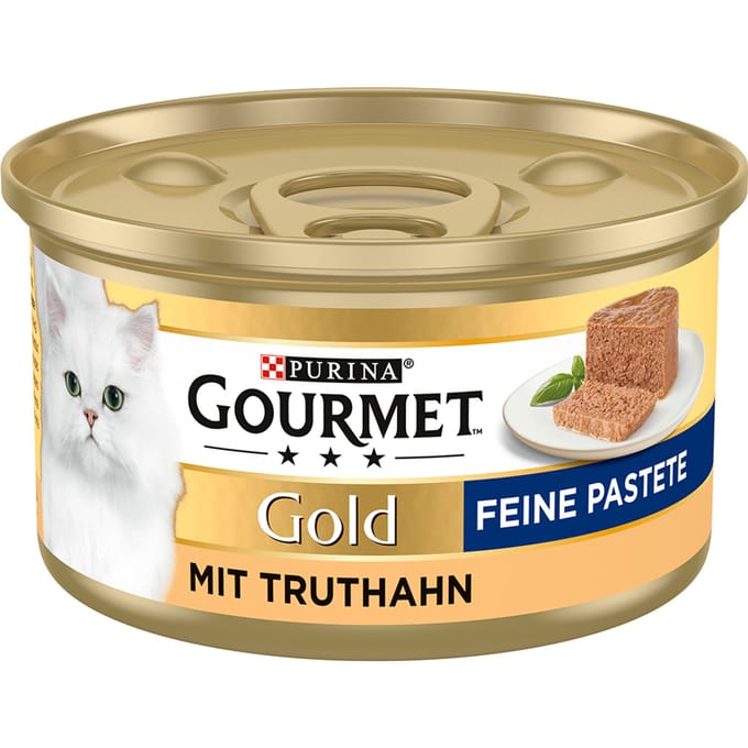 12x85g Gold Paté Kalkoen Gourmet Kattenvoer