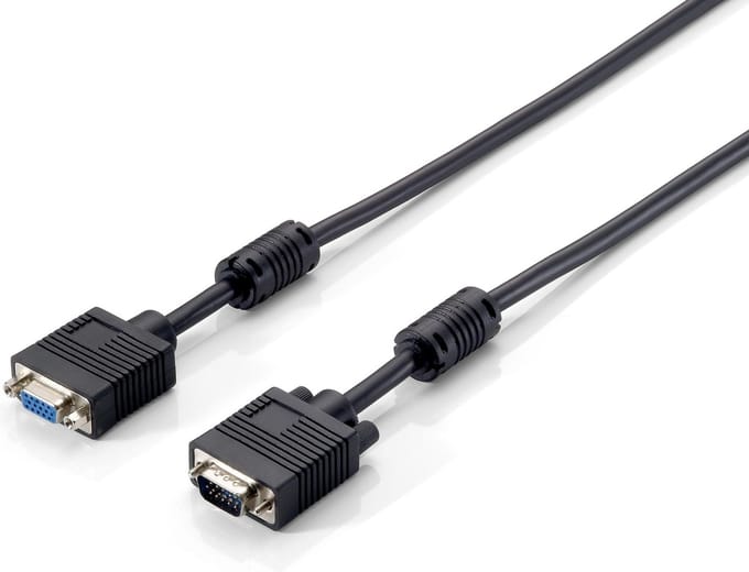 Equip 118800 VGA kabel 1 meter VGA (D-Sub) Zwart