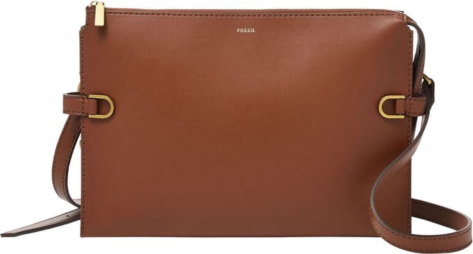 FOSSIL Schoudertas Kier Crossbody Bag Brown Bruine