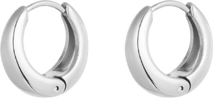 Bijoutheek Oorringen Medium Basis Hoop Zilver