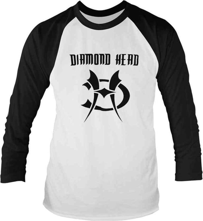 Diamond Head Longsleeve shirt -S- Logo Wit/Zwart