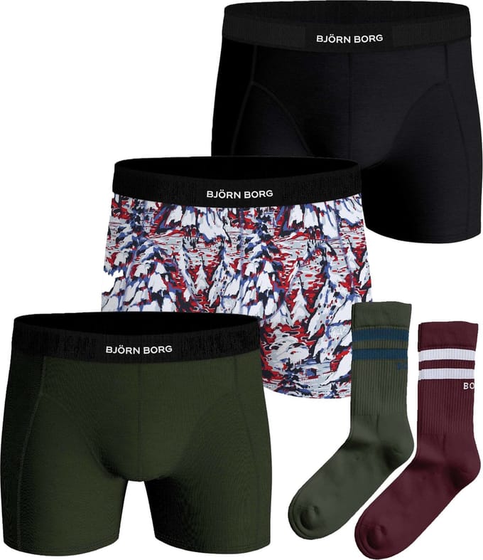 Björn Borg Cotton Stretch boxers - heren boxers normale lengte (5-pack) - multicolor