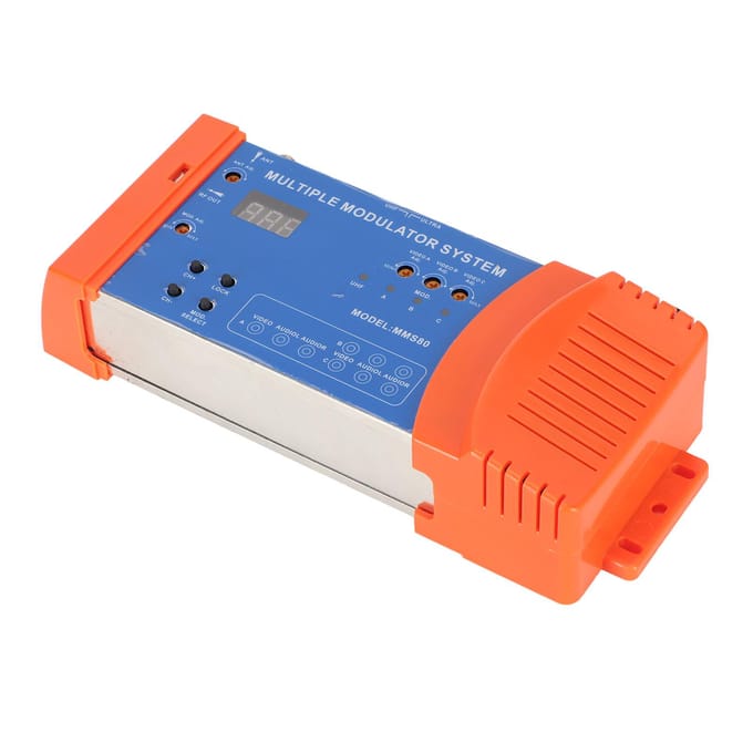 Home Modulator Meerdere Kanalen Ondersteuning PAL NTSC Meervoudig Modulator Systeem voor TV Box AV Bron EU Plug blue