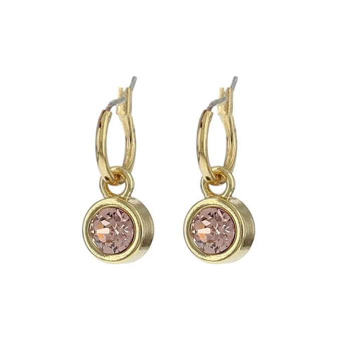 BIBA 80313 Oorhangers goud Vintage Roze