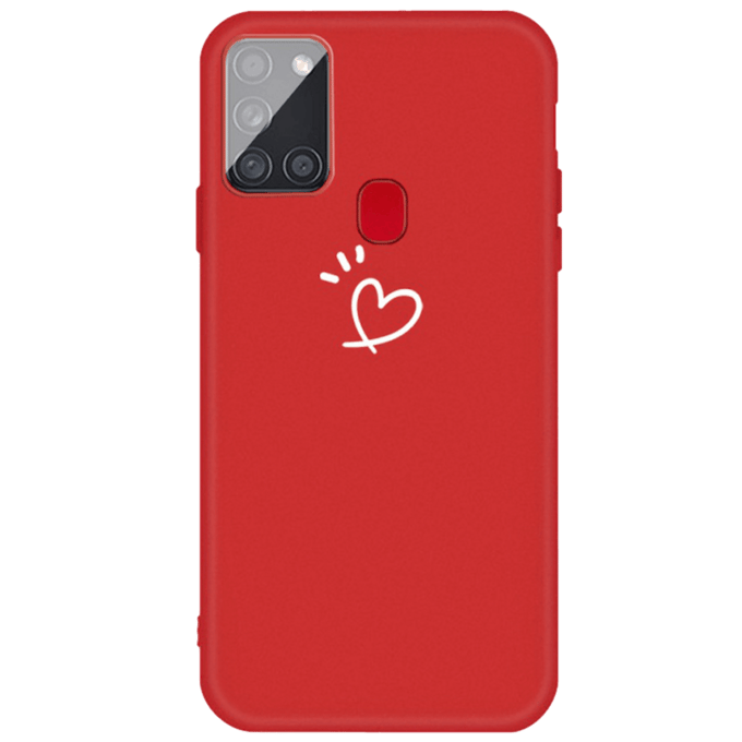 Mocaa Samsung Galaxy A21s Love Heart Case Rood