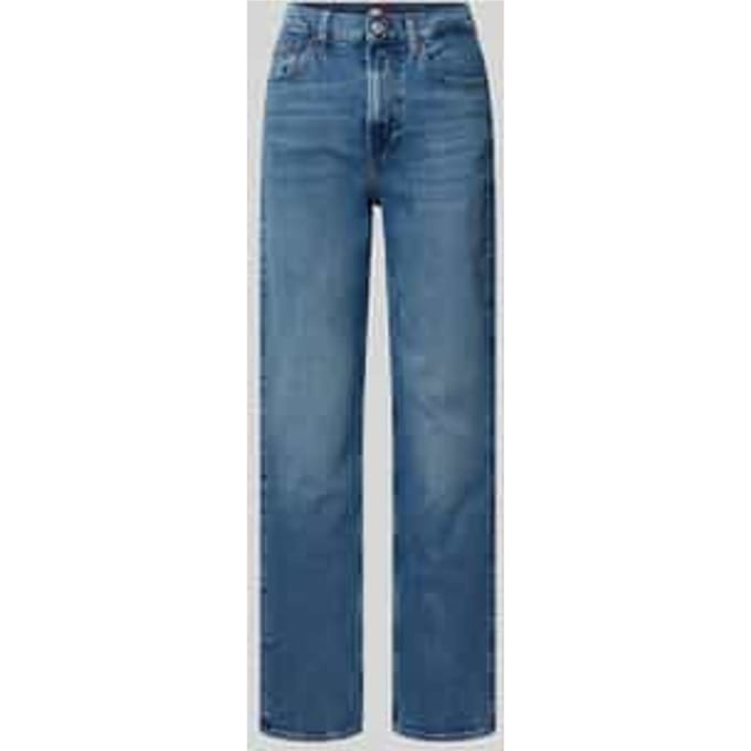 Straight fit jeans van katoenmix, model 'LAYLA'