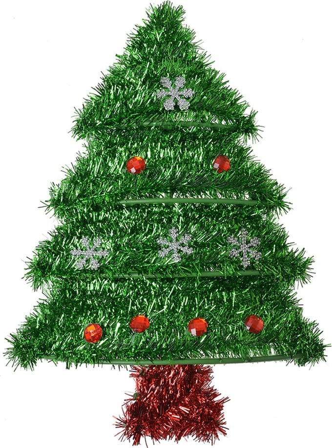 Clayre & Eef Wanddecoratie Kerstboom 35 cm Groen Kunststof