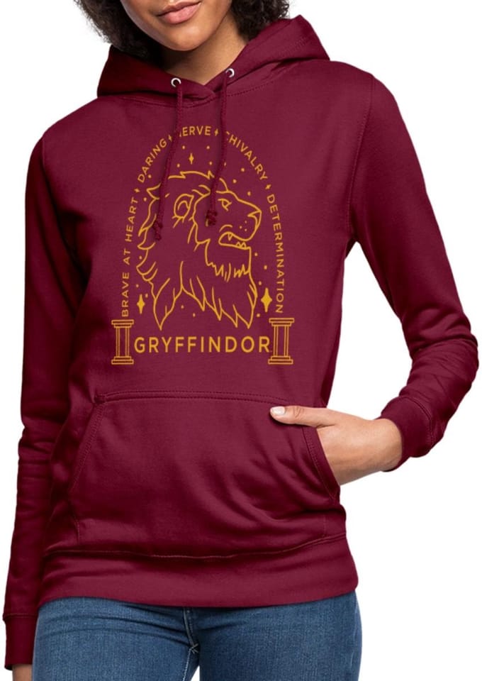 Harry Potter Griffoendor Lineart Hoodie Dames