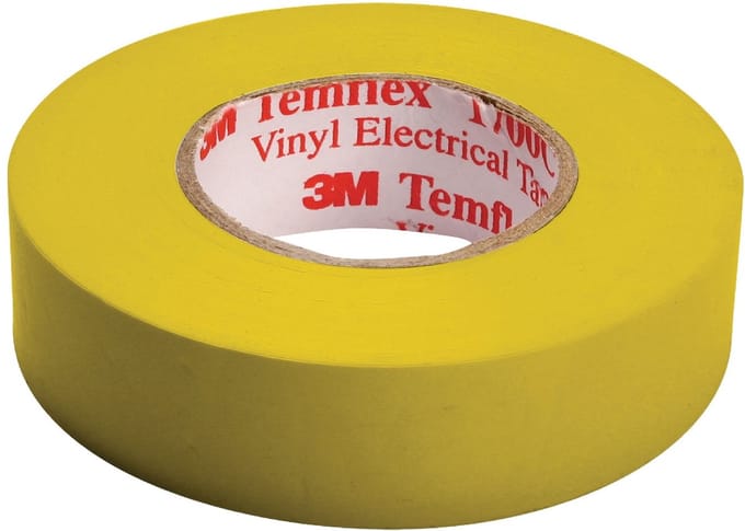3M Temflex isolatie tape - 15 mm / 10 meter - geel