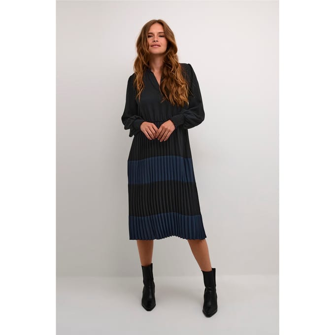 Jurk Feminine black blue