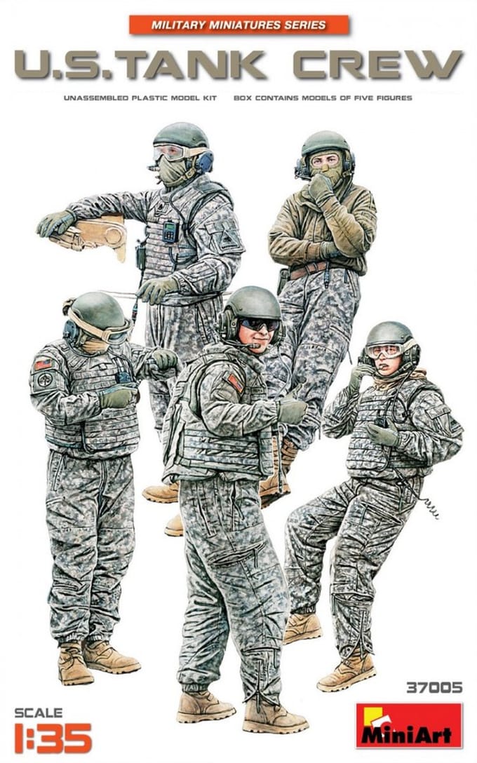 MiniArt Modelbouwpakket Militaire voertuigen - 37005 U.S. Tank Crew Plastic - 1:35 - Modelbouw
