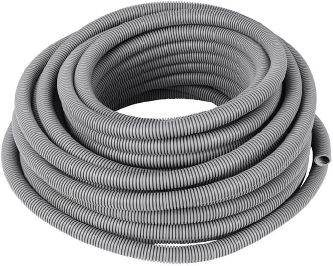 Akon Flexibele Installatiebuis - Diameter Ø3/4 Inch - Lengte 20 Meter - Materiaal Kunststof - Kleur Grijs - Geleverd Op Rol - Geschikt Voor Elektra-Installaties In Huis En Bedrijf