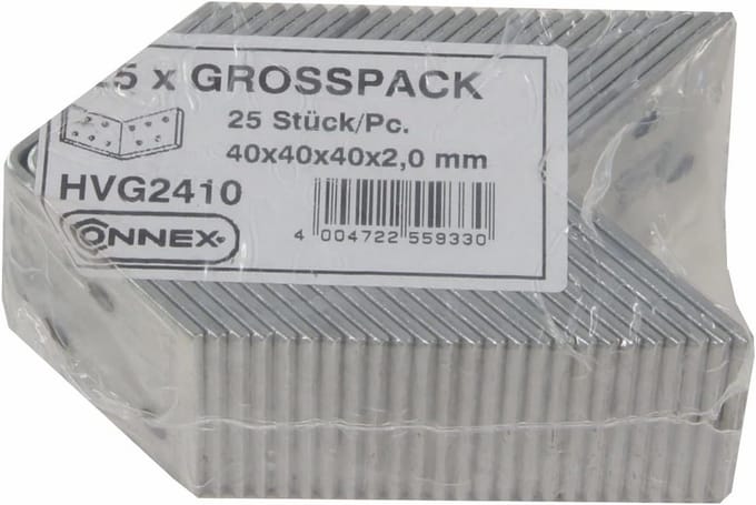 Hoekconnector 25p 40x40x40x2,0 voor Metaal- en Houtbewerking