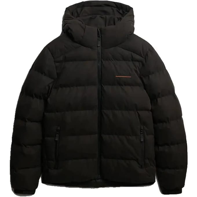 Superdry - Microvezel Sport Puffer Jas Met Capuchon - Heren - Gewatteerde jassen