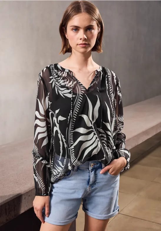 Chiffon tuniek met ruches