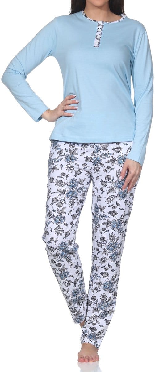 Prachtige damespyjama met broek in bloemenprint - ook in oversize