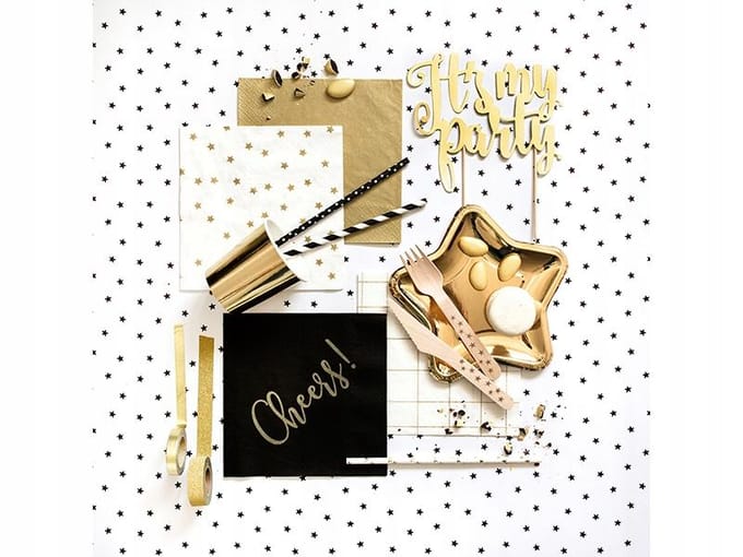 Partydeco - Decoratief DIY Tape - Mix - Goud (4 rollen)