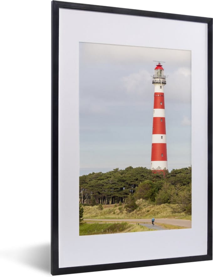 Fotolijst incl. Poster - Eiland - Vuurtoren - Nederland - 40x60 cm - Posterlijst