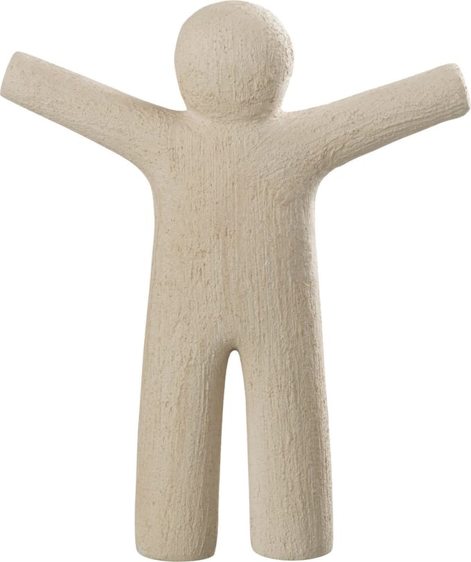 J-Line figuur P'tit Maurice Ruw Finish - polyresin - beige - small