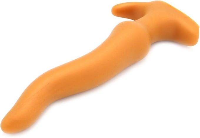 Gold Play - Soft Liquid Siliconen Anaal Dildo - Wave - Goud L