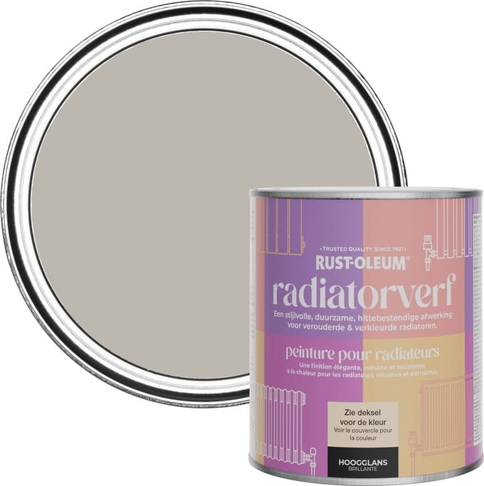 Rust-Oleum Donkergrijs Radiatorverf Hoogglans - Gorthleck Steen 750ml