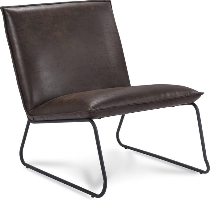 Icon Living - Fauteuil Coco - 1 zits - Stof Rawhide Bruin - Gun Color Frame