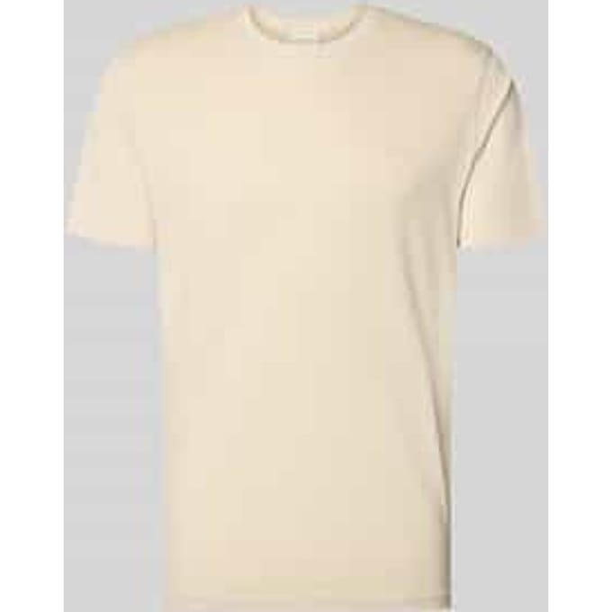T-shirt met ronde hals en labelstitching
