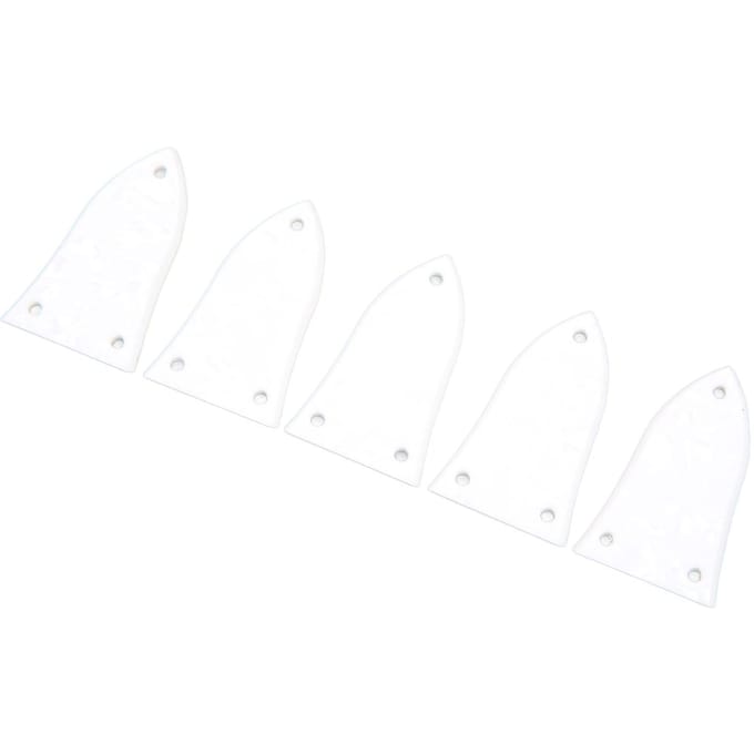5 Stuks Witte Gitaar Truss Rod Cover Set 3 Gaten Plastic Elektrische Gitaar Bas Truss Rod Cover Plaat Kit white