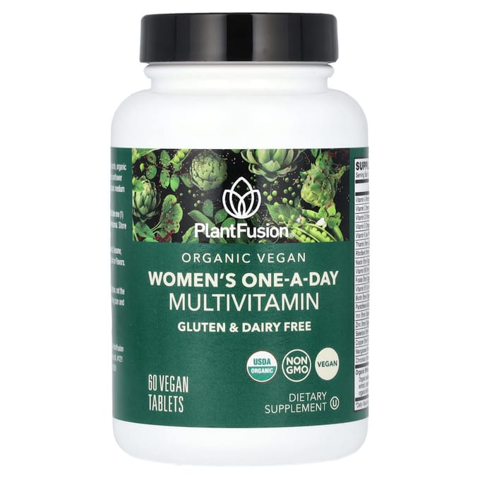 PlantFusion, Dagelijkse multivitamine voor vrouwen, 60 vegan tabletten