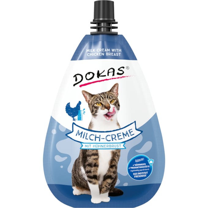 80g Dokas melkcrème met kipfilet kattensnacks