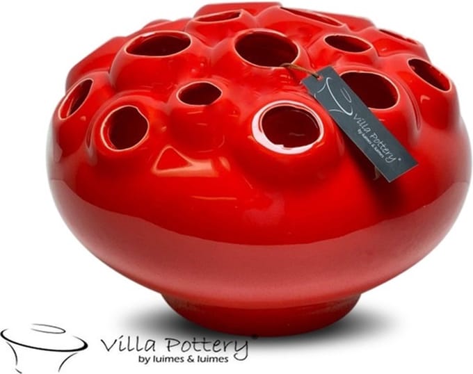 Rode vaas Coral 30 x 30 x22