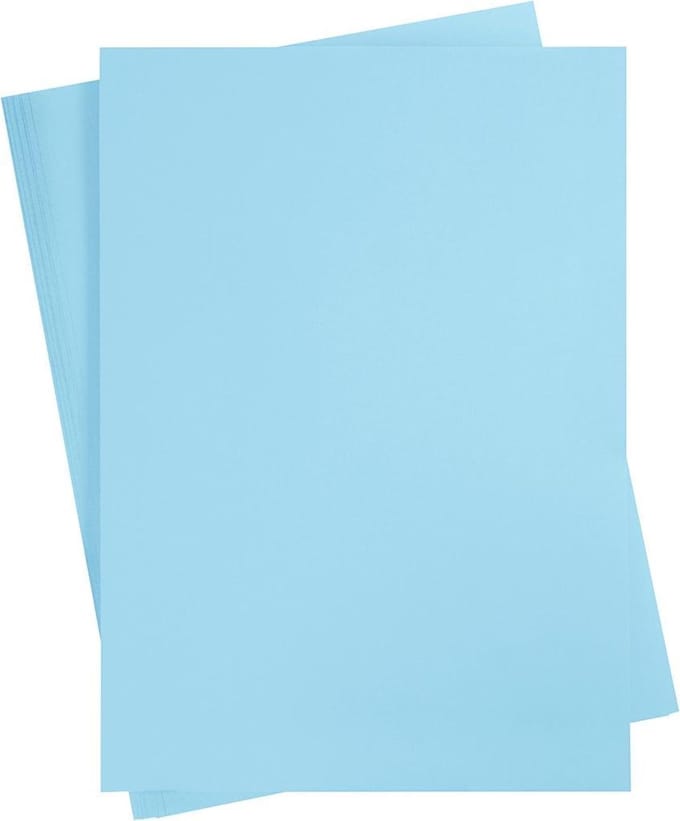 Gekleurd Karton, A2 420x594mm lichtblauw, 100 vel | Knutselkarton