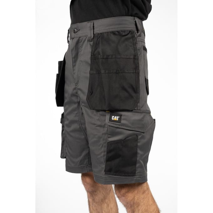 Caterpillar Essentiële Stretch Holster Polyester Heren Grijze Werkshorts