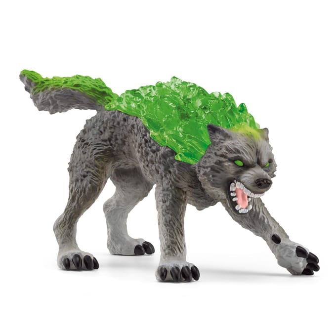 Schleich speelfiguur Eldrador Creatures Granieten Wolf fantasie speelgoed.