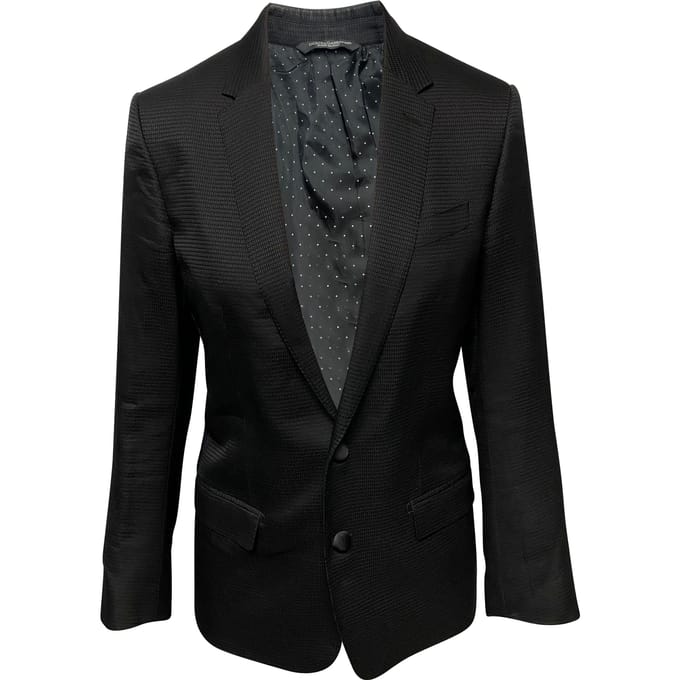 Dolce & Gabbana Op maat gemaakte Martinijack in zwarte wol
