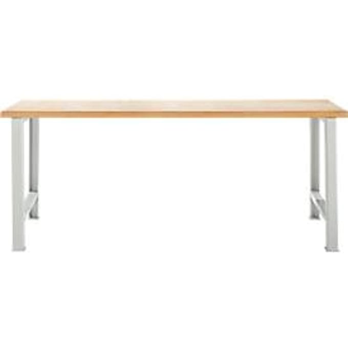 TOP-werkbank, basiseenheid, 2000 mm breed, lichtgrijs