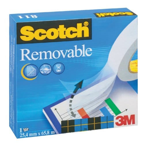 Plakband scotch magic 811 19mmx33m onzichtbaar Verwijderbaar mat
