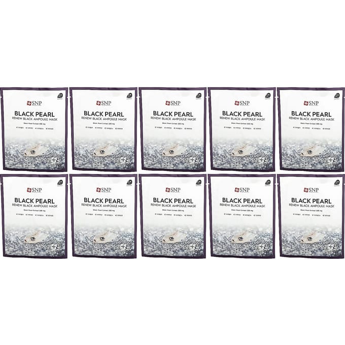 Masque Ampoule Noir Renouvellement Perle Noire Set 25 ml x 10 pièces purple