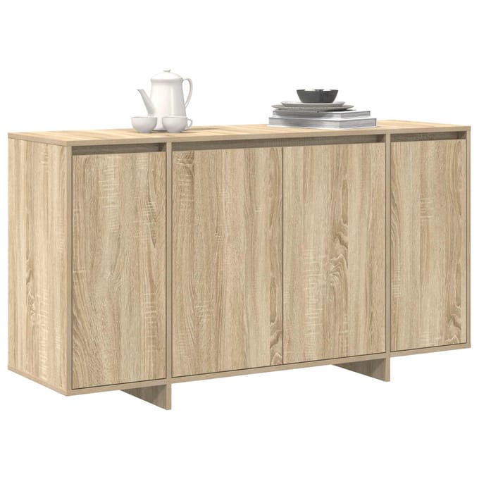 vidaXL - Dressoir - Sonoma - Eik - 135 - x - 41 - x - 75 - cm - Bewerkt - hout