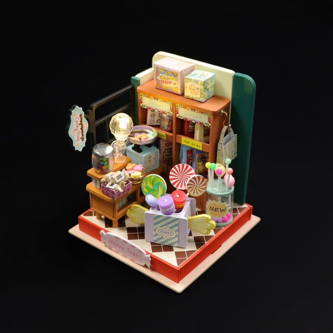 Happy Sugar - 3D Puzzel met Handleiding - DIY - Miniatuur Modelbouw Hout Kinderen en Volwassenen - Houten bouwpakket - Assemblr
