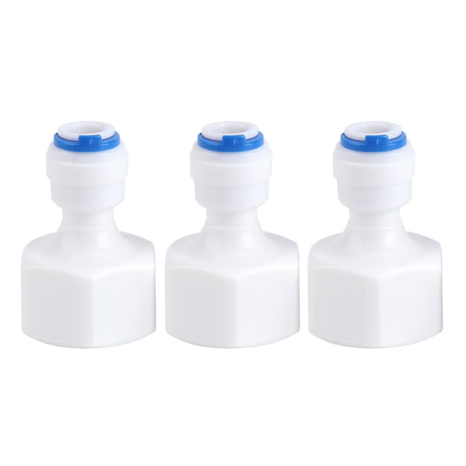 6 stuks 1/4 Buitendiameter buis naar 1/2 Binnendraad Push-in Snelkoppeling voor Waterfilter Omgekeerde Osmose