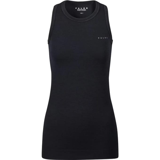 FALKE Wool-Tech Light warme en koude temperatur wol functioneel materiaal Top van onderlaag dames zwart - maat S
