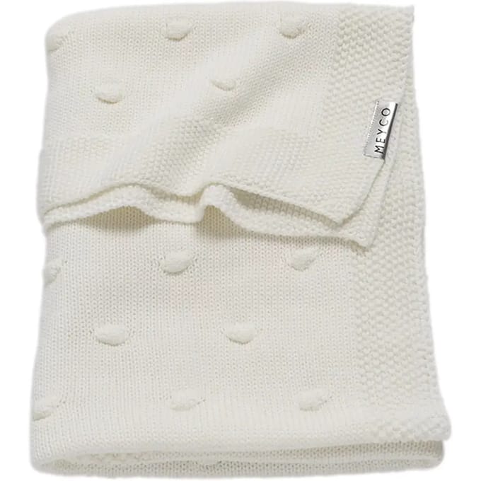 Meyco Baby Knots wiegdeken - offwhite - 75x100cm - 1.0 TOG